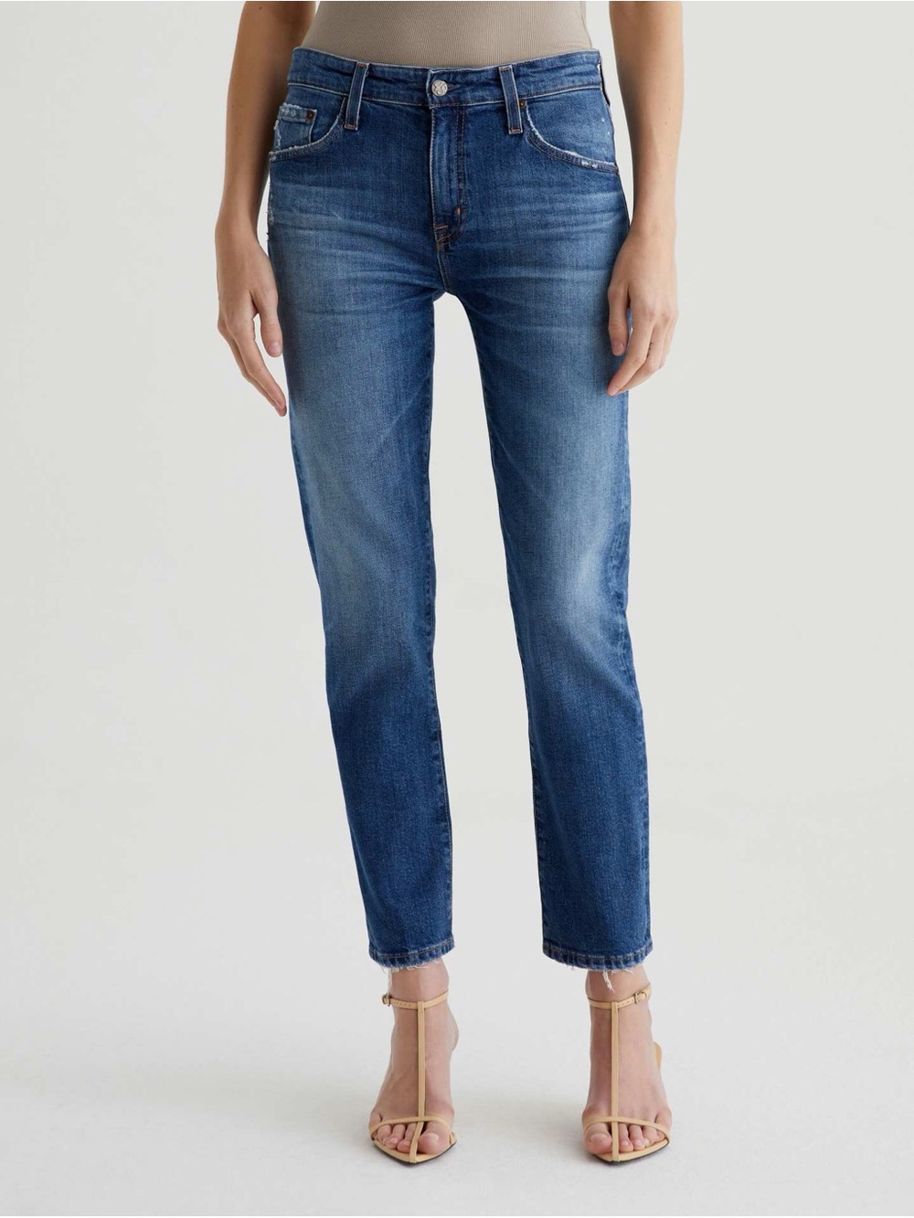 AG Adriano Goldschmied Ex-Boyfriend Slim Slouchy Jeans Dark Wash Mid-Rise
